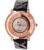 Black quartz women watch