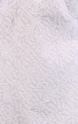 White embroidered cotton stitched kurti 3