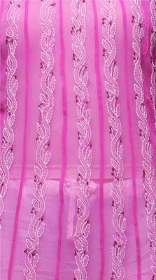 Pink embroidered georgette stitched kurti 4