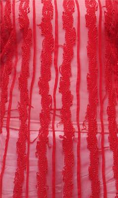 Red embroidered georgette stitched kurti 4
