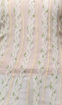 Yellow embroidered georgette stitched kurti 4