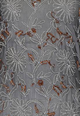 Black embroidered georgette stitched kurti 4