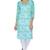 Green embroidered georgette stitched kurti