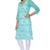 Green embroidered georgette stitched kurti