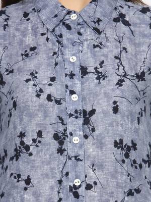 Indibelle Blue printed rayon kurtas-and-kurtis 2
