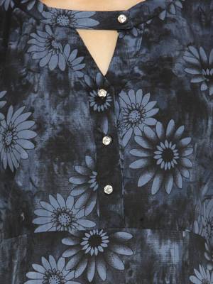 Indibelle Black printed cotton kurtas-and-kurtis 2