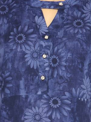 Indibelle Blue printed cotton kurtas-and-kurtis 2