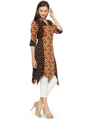 Multicolor printed rayon kurtas-and-kurtis 3