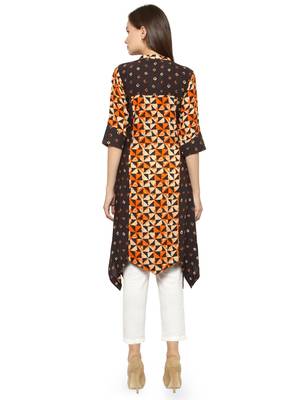 Multicolor printed rayon kurtas-and-kurtis 4