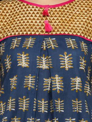 Indibelle Gold printed cotton kurtas-and-kurtis 2