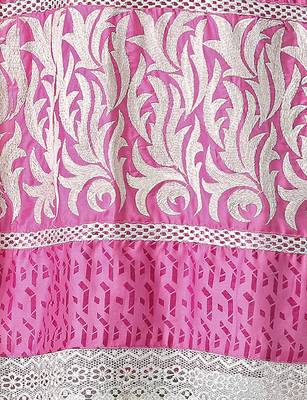 Pink embroidered cotton salwar with dupatta 4