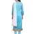 Sky blue embroidered chanderi salwar with dupatta