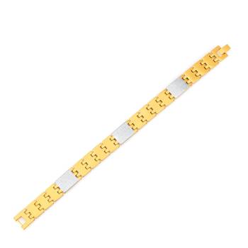 Sleek Gold and Rhodium Plated Bracelet For Men 2
