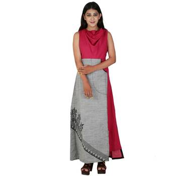 Pink printed chanderi salwar 1