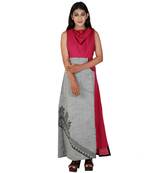 Pink printed chanderi salwar