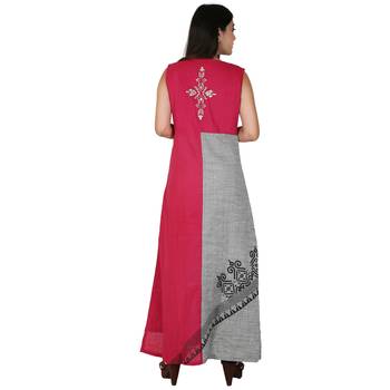 Pink printed chanderi salwar 2