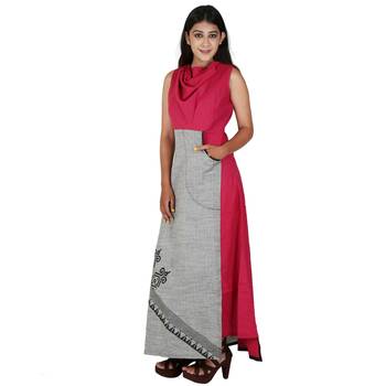 Pink printed chanderi salwar 3