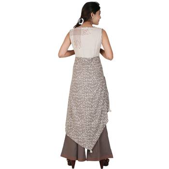 Brown printed cotton salwar 2