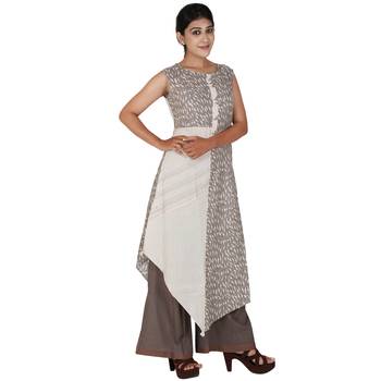 Brown printed cotton salwar 3