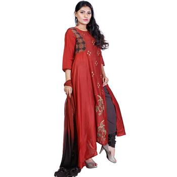 Brown kasab silk salwar with dupatta 3