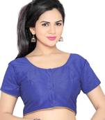 blue banglory lace unstitched blouse