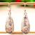 Pink chalcedony gemstone 925 silver earring 1.95