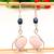 Pink chalcedony gemstone 925 sterling silver jewelry earring 2.69"