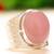 Pink chalcedony gemstone 925 silver ring 8