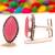 Pink chalcedony  gemstone 925 silver cufflinks