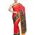 Sudarshan silk Red printed tussar silk saree with blouse