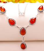 Baltic amber gemstone 925 sterling silver necklace 16-18"