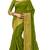 Sudarshan silk Green woven raw silk saree with blouse