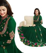 Green diamond work faux georgette salwar