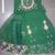 Green diamond work faux georgette salwar