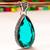 Blue tourmaline vintage style gemstone 925 silver jewelry pendant 2.34"