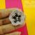 Huge Flower Black Onyx CZ Adjustable Cocktail Ring