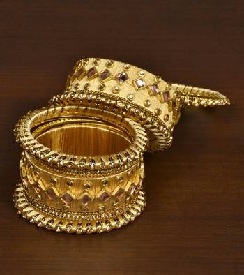 Silk thread with Zircon Stone worked Bangle Set for Women 1
