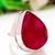 Kashmir ruby gemstone 925 sterling silver ring 7.75