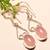 Pink chalcedony gemstone 925 silver earring 1.95