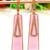 Pink chalcedony,white topaz gemstone 925 sterling silver earring 2.73"
