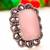 Pink chalcedony gemstone 925 sterling silver bohemain ring 10