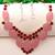 Pink chalcedony gemstone 925 sterling silver bohemain necklace 16-18"