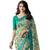 Cream printed georgette saree with blouse