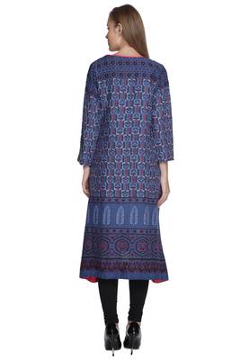 Multicolor printed rayon stitched kurti 2