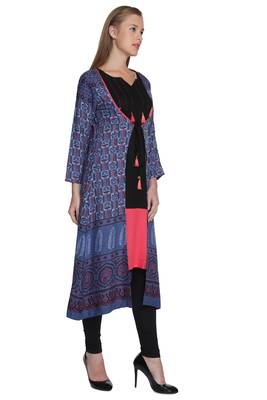 Multicolor printed rayon stitched kurti 3