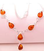 Baltic amber gemstone 925 silver jewelry necklace 16-18"