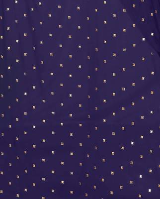 Navy blue plain nazneen saree with blouse 4