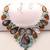 Rainbow mother of pearl gemstone handmade jewelry necklace 16-18"