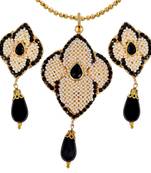 Class Black Jaal Puwai Sarafa Pendant Set