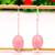 Pink chalcedony gemstone 925 silver earring 2.26